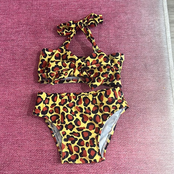 NWOT Baby Leopard Bikini Size 12-18m - Picture 1 of 5